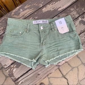 Denim Co Green Raw Hem 100% Cotton Shorts | 6